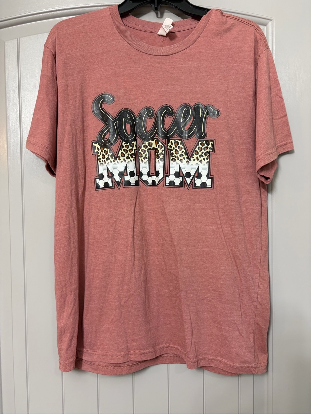 Soccer Mom Graphic Tee in Dusty Rose